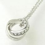 ネックレス レディース close to me クリスタルガラス エタニティ ダブルリングシルバーネックレス SN13-114