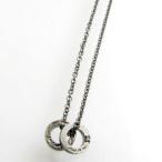 ネックレス メンズ close to me レッドダイヤモンド ダブルリング シルバーネックレス SN13-161