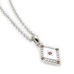 ネックレス レディース レッドダイヤモンド シルバーネックレス ファイブスターダイヤモンド close to me SN13-242