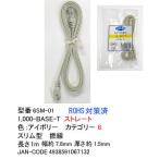 LANケーブル CAT6 フラット 撚線 アイボリー 1m LC-6SM-01
