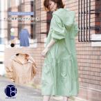 ショッピングシャツワンピ ティアードシャツワンピース レディース フード付き フレアシャツワンピ パーカー ホワイト ブラック 綿100% ロング丈 (郵3) ポイント消化