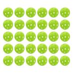 野球 穴あき 72mm 30個 EVA素材 バッティング トレーニングボール 収納袋付き 蛍光緑 ティーバッティング 強烈なゴロ捕球練習 日本