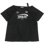 セール 「60%OFF」 半袖Tシャツ "アルジー" ゲームワンショルダーTシャツ ブラック(BK)