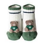  baby одежда * нижнее белье "mocmofmokmof" плюшевый мишка линия носки зеленый (GR)