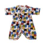  baby одежда * нижнее белье " Ocean &amp; ground " детский комбинезон-платье Puzzle красный (RD)