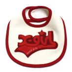  распродажа [50%OFF] baby смешанные товары * bib " X-girl stage z" Logo SaGa la вышивка нагрудник слоновая кость (05)