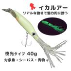 ハードルアー イカルアー 夜光 蓄光 40g 24cm トローリングベイト 青物 シーバス リアルルアー (1個)