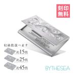 名刺入れ カードケース 刻印無料 アルミニウム ハワイアン手彫り プルメリア 色 薄型 大容量 収納数選べる ビジネス ブランド 40代 50代 30代 20代