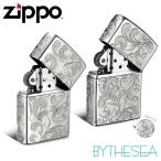 ZIPPO ペアジッポー オイルライター シルバー925 全面5面ハワイアン手彫り サテーナ仕上げ No13 レギュラータイプ