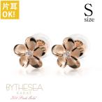 ハワイアンジュエリー ピアス レディース K14ピンクゴールド プルメリア キャッチ ポスト 40代 50代 30代 20代