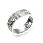  гавайская бижутерия выполненный под заказ кольцо кольцо кольцо ширина 6mm толщина 2mm Flat серебряный 925 мой relief бриллиант cut SF6B-C20