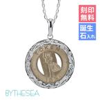ハワイアンジュエリー ネックレス 刻印無料 誕生石入れ可 バストークンコイン メンズ レディース シルバー925 40代 50代 30代 20代