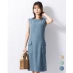 ワンピース レディース クロエ Iライン oph5-080001 リネンライク きれいめ 30代 40代 50代 60代 着やせ 上品 大きいサイズ 膝丈 ノースリーブ 春夏