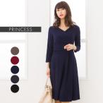 ショッピングプリンセス ワンピース  レディース プリンセス ドレープ 無地 opl1-050100 きれいめ 40代 50代 60代 大きいサイズ