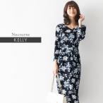 ショッピングミモレ丈 ワンピース レディース ケリーXライン ノクターン oprv1c-050002 きれいめ 30代 40代 50代 60代 着やせ 上品 大きいサイズ ミモレ丈 七分袖 春秋冬