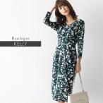 ショッピングワンピース 夏 レディース ワンピース レディース ケリーXライン ブローニュ oprv1c-050004 きれいめ 30代 40代 50代 60代 着やせ 上品 大きいサイズ ミモレ丈 七分袖 春夏秋冬