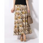 スカート エミリー マキシ丈マーメイドフレアスカート オーチャードウィスパー sk027b-02 きれいめ  着やせ 上品 大きいサイズ 秋冬 花柄 夏