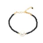 Yahoo! Yahoo!ショッピング(ヤフー ショッピング)ブレスレット レディース 黒ビーズ フェイクパール ゴールド プレゼント mimosa