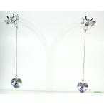 Yahoo! Yahoo!ショッピング(ヤフー ショッピング)ピアス レディース 3WAY ハート リボン クリスタル　ラインストーン mimosa