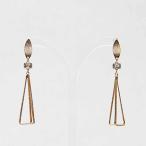 Yahoo! Yahoo!ショッピング(ヤフー ショッピング)ピアス ロング トライアングル 三角 ジオメトリー ストーン 葉 ゴールド 揺れ プレゼント お祝い レディース mimosa