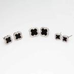 Yahoo! Yahoo!ショッピング(ヤフー ショッピング)トリプルピアス  クローバー シルバー ビジュー キラキラ お得 6点セット プレゼント mimosa
