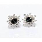 Yahoo! Yahoo!ショッピング(ヤフー ショッピング)ピアス レディース キラキラ 太陽 ブラック シルバー mimosa