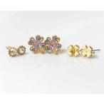 Yahoo! Yahoo!ショッピング(ヤフー ショッピング)トリプルピアス クローバー 四つ葉 ビジュー キラキラ ラインストーン お得 6点セット アレンジOK プレゼント 誕生日 お祝い mimosa