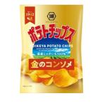 湖池屋　ポテトチップス 金のコンソメ　55g　T4901335118988　湖池屋　ポットチップス　コンソメ　国産じゃがいも100％　スナック菓子　おやつ　軽い食感