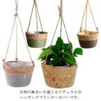 ハンギングポット 多肉植物 編み込み プラントホルダー 鉢カバー 吊り下げ 植木鉢カバー 吊るす プランターカバー 屋内 ハンギングプランター おし