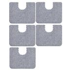 サンコー ずれない トイレマット 男性用小便器対応 床汚れ防止マット グレー 5枚入 おくだけ吸着 日本製 KH-16 巾55×奥行44cm(厚み1