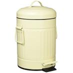 ショッピングごみ箱 不二貿易 スチール ラウンドペダルペール 内容量:3L (ごみ箱 ダストボックス) アイボリー 34747
