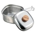 キャプテンスタッグ(CAPTAIN STAG) クッカー ステンレス 角型 ラーメンクッカー 1.3L ステンレス製 日本製 燕三条産 UH-420