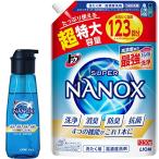 【まとめ買い 大容量】トップ スーパーナノックス 蛍光剤・シリコーン無添加 高濃度 洗濯洗剤 液体 本体プッシュボトル400g+詰め替え 超特大12