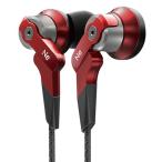 ラディウス radius HP-NHR21 イヤホン : ハイレゾ対応 Ne VOLTシリーズ 重低音モデル HP-NHR21R (1.単品, レッ