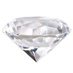 OwnMy Diamond Shaped Crystal Paperweight, Clear Crystal Diamond Jewel Paper