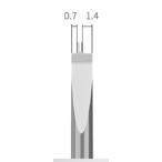 （ネコポス複数でも270円 沖縄不可）GS-0714 0.7mm/1.4mm 段落ちタガネ DSPIAE エトワール