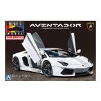 1/24プリペイントモデル 43 ランボルギーニ アヴェンタドール LP700-4 ホワイトパール アオシマ プラモデル