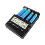単三・単四Ni-cd、Ni-MH充電池 充・放電器［ AA/AAA チャージャー X4 アドバンス ミニ ］　ハイテック　44293 ブラック