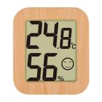 シンワ測定 デジタル温湿度計 環境チェッカー 木製 ライトブラウン 73234