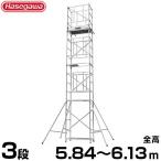 長谷川工業 高所用作業台 快適ステージ STV2.0-3 (全高5.84〜6.13m/アルミ製)