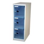 TRUSCO каркас запирающийся шкафчик 1 ряд X3 уровень голубой TSL3B [TSL3-B][r20][s9-030]