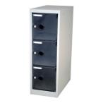 TRUSCO каркас запирающийся шкафчик 1 ряд X3 уровень черный TSL3BK [TSL3-BK][r20][s9-030]