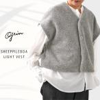 ショッピングパイル grin / グリン シープパイルボア ライトベスト 8255C-007 レディース 秋冬 ウール 前開き Vネック