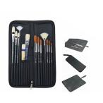 スタイリッシュで コンパクト に 収納 筆入れ 水彩画 油絵 スケッチ 道具入れ (ブラック) (送料無料)ctr-886