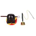 おりん りん棒 金色 伸縮式 ＆ 木魚 セット 携帯用 仏具 ミニ 法要 巡礼 お遍路 法事 厄除け 瞑想 (送料無料)mmk-l92