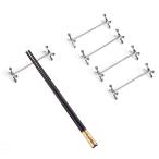 高品質 ナイフレスト セット 8×2.5cm銀メッキ 5個 カトラリ―レスト フォークレスト 箸置き おしゃれ (送料無料)mri-d68