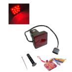 LED付 ヒッチメンバー カバー DC12V 5×5cm ブレーキ連動 レッド 牽引 ヒッチ レシーバー お守り付  (送料無料)skr-d23