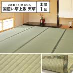 【メーカー直送品】国産 い草風上敷 天草 本間1帖 約95.5×191cm 抗カビ 消臭 い草100％ 双目織 四方縁 日本製 ラグ カーペット 和風敷物 h38137