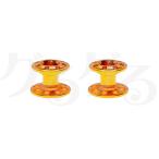 ノーブランド 軽量2段アルミローラー 13-12mm 穴開きタイプ ゴールド 2個セット