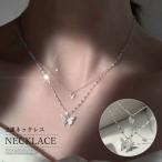 Yahoo! Yahoo!ショッピング(ヤフー ショッピング)2連ネックレス 蝶々 ジュエリー 上品【ネコポス投函】